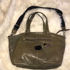 L.A.M.B. Olive leather shoulder/crossbody purse